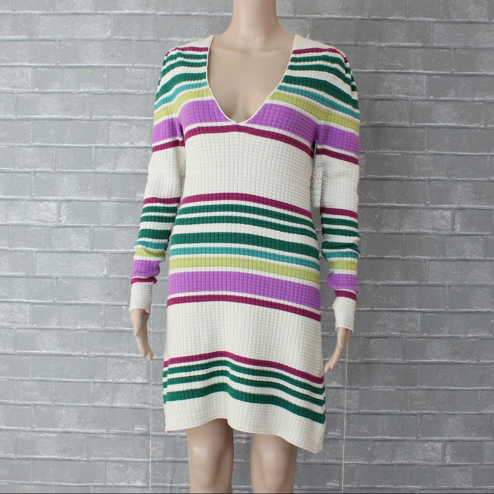 Free People Gidget Striped Knit Sweater Dress - Picture 5 of 8
